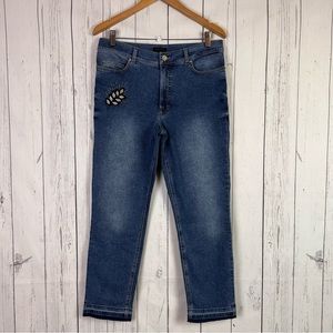 Escada | distressed embellished denim jeans